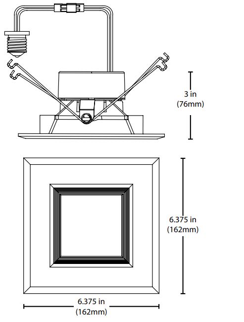 DQR - Square Recessed LED Downlight | NICOR Lighting